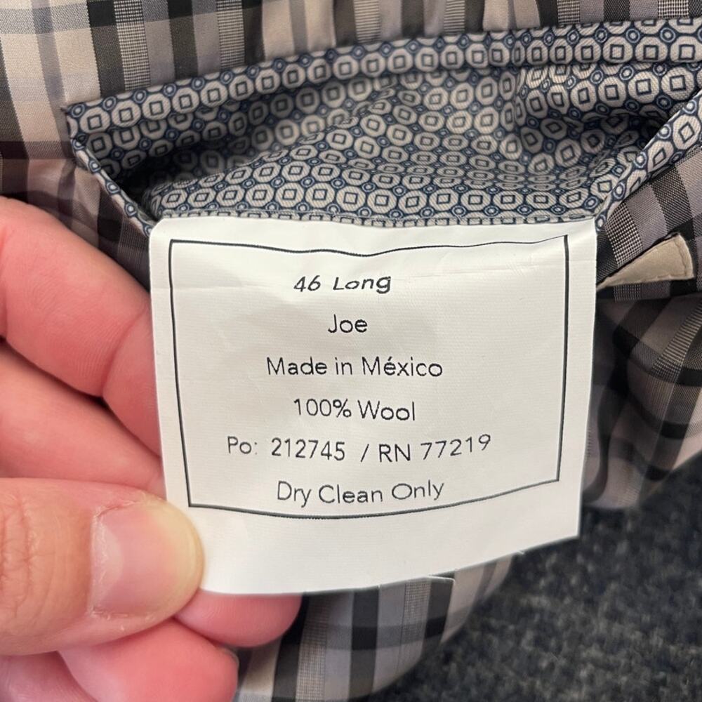 Joe Joseph Abboud Subtle Plaid Wool Flannel Elbow… - image 3